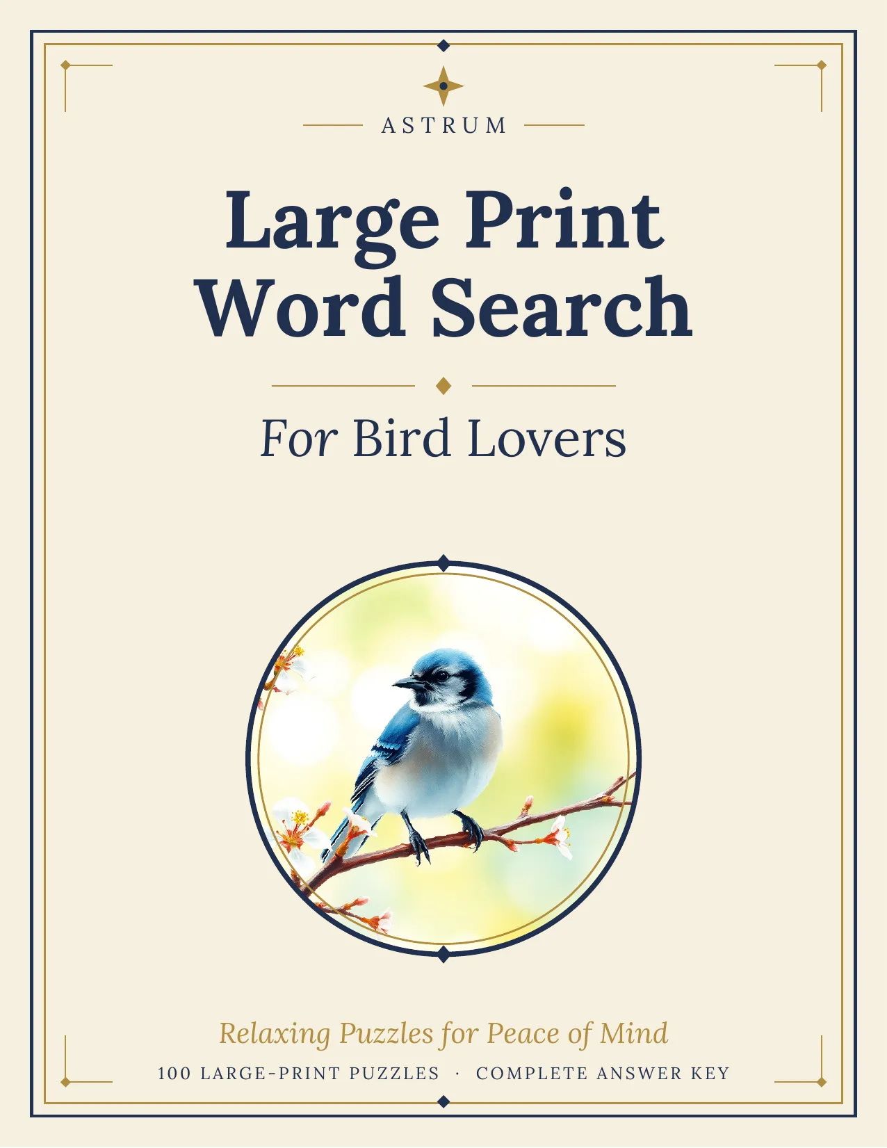 Large Print Word Search for Bird Lovers cover