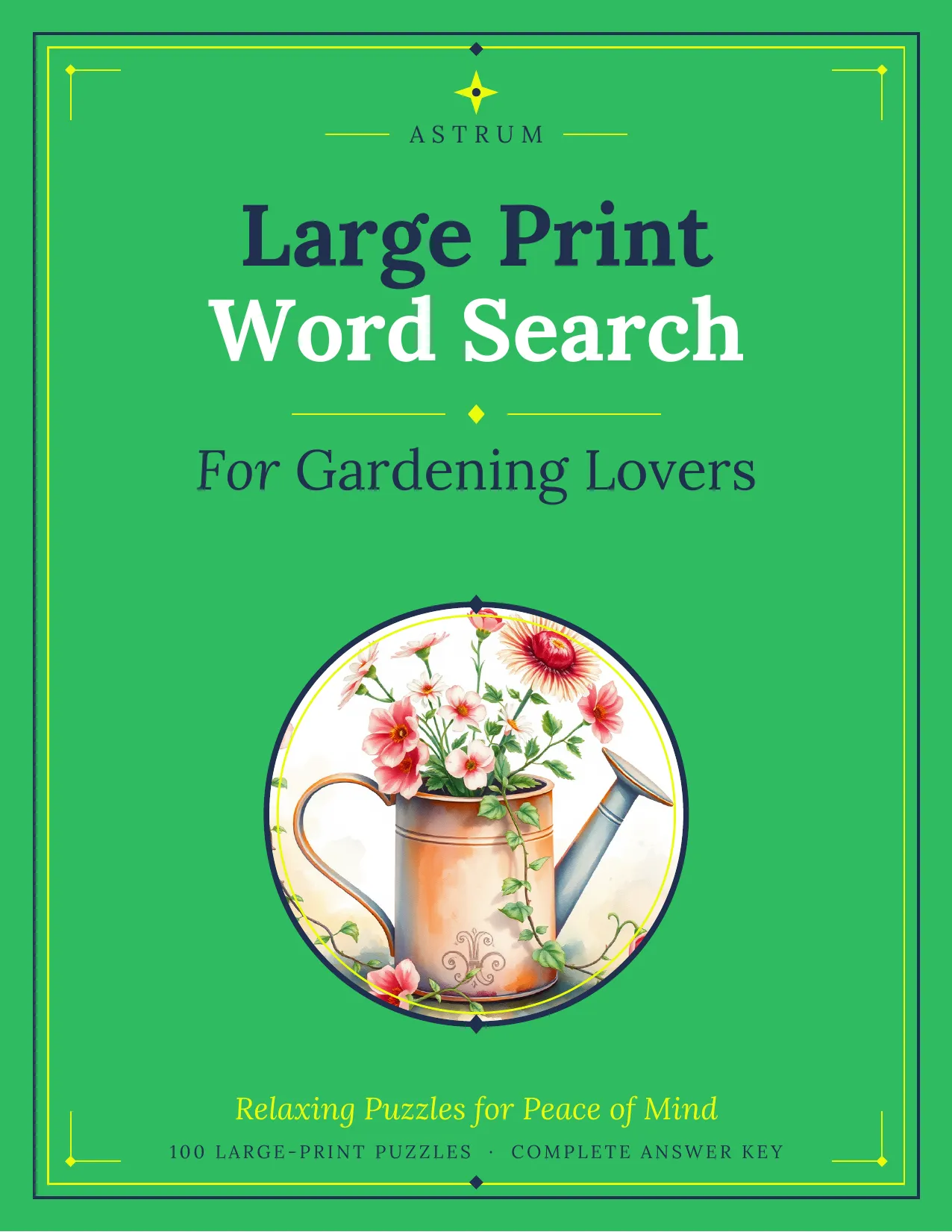 Large Print Word Search for Gardening Lovers cover